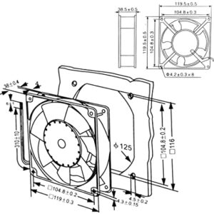 Calidad pared baño cocina extractor ventilador de 120mm con cable de tracción prim ventilador 